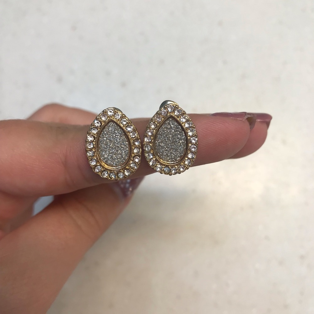 Grey Druzzy Earrings